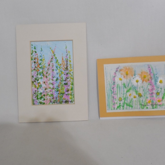 Floral Watercolor Painting and Card - Picture 3 of 6
